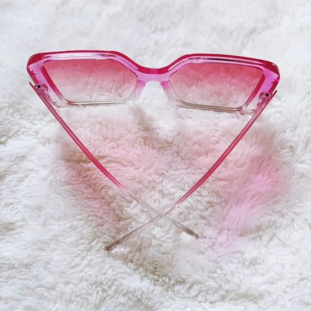 Junia Clear Pink Oversized Sunglasses